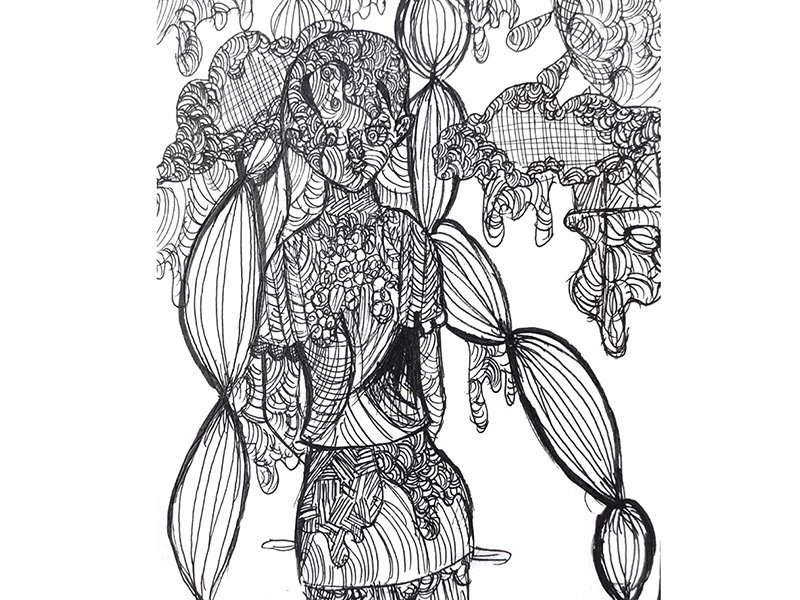 Self-Portrait with Lines